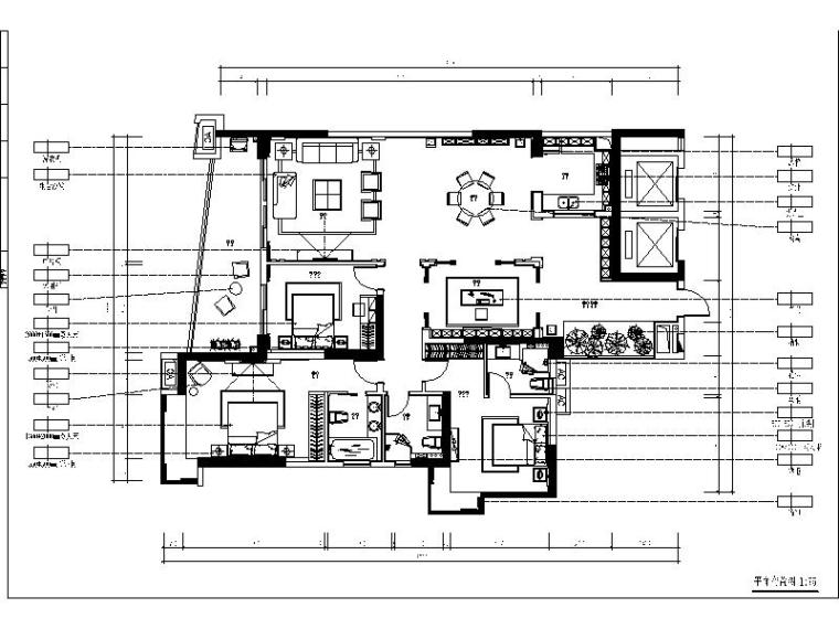 云南11层商住施工图资料下载-[茂名]完整详细的商住楼样板房装饰设计施工图（含效果图）