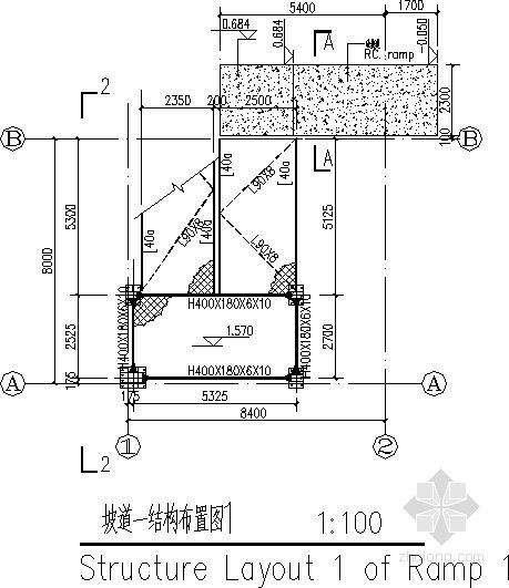 地下车库坡道坡面构造详图资料下载-楼梯坡道节点构造详图