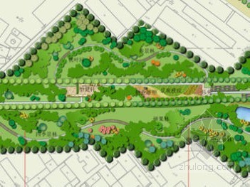 带状绿地设计方案资料下载-[荷泽]生态休闲绿地规划设计方案