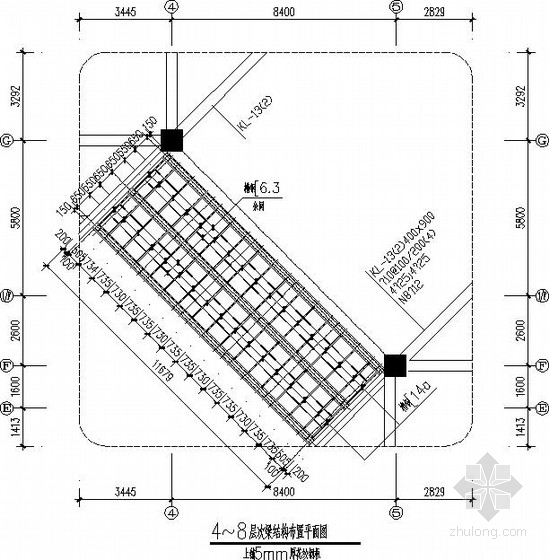 8度区多层钢框架连廊结构施工图- 