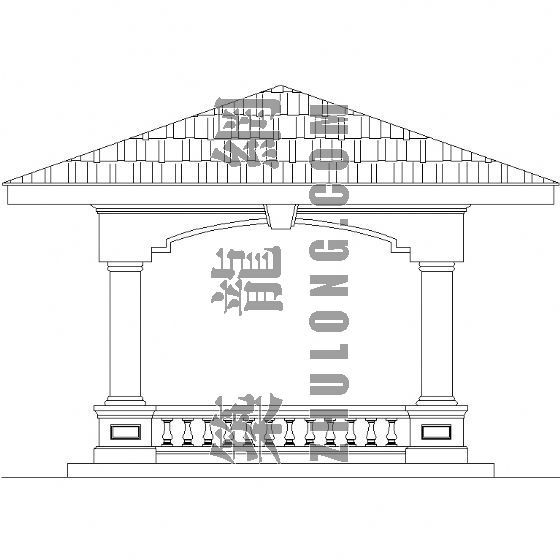 四角亭子建筑施工图资料下载-四角方亭施工图