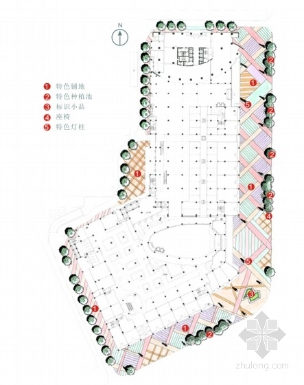 广场景观概念设计平面图资料下载-[呼和浩特]广场景观概念设计