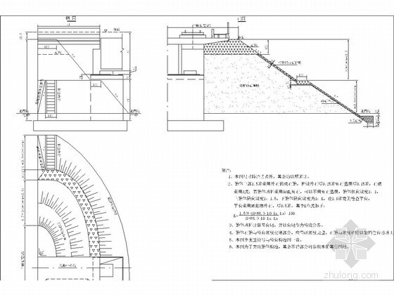 种植护坡设计图纸资料下载-桥台锥体护坡设计图