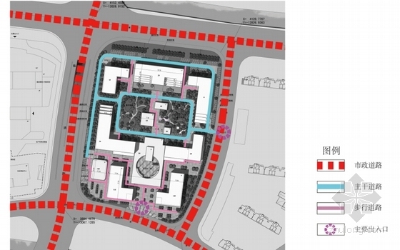 [上海]现代风格高层办公综合体建筑设计方案文本-现代风格高层办公综合体建筑设计分析图