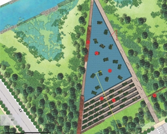 [上海]城市休闲社区公园景观规划设计方案-公园局部平面图