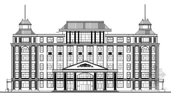 高层办公模型欧式资料下载-某六层欧式办公楼建筑施工图