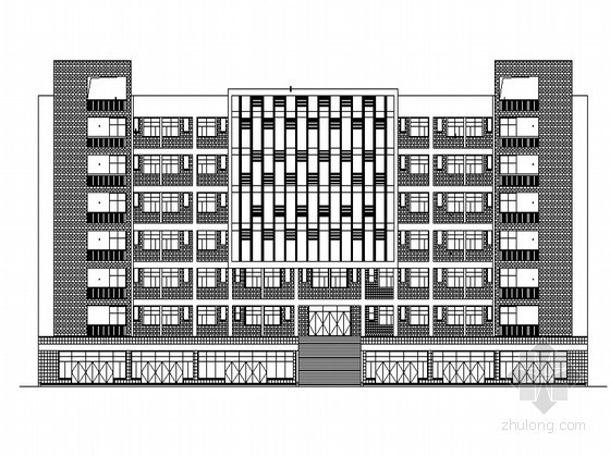 某七层学生宿舍资料下载-[成都]某职业学校学生宿舍1（2）号楼建筑施工图