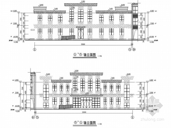 两层墙身大样资料下载-810平两层框架结构社区服务用房建筑结构施工图