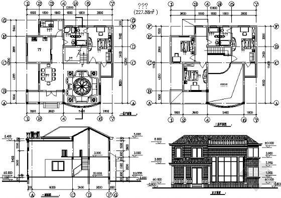 某二层小别墅建筑方案图1-4