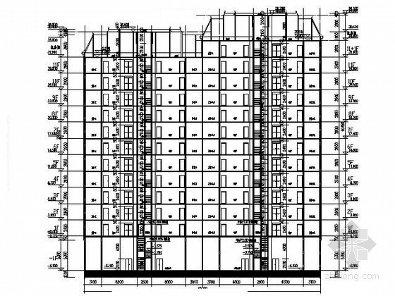 [鄂尔多斯]某十二层简欧式住宅楼建筑施工图- 