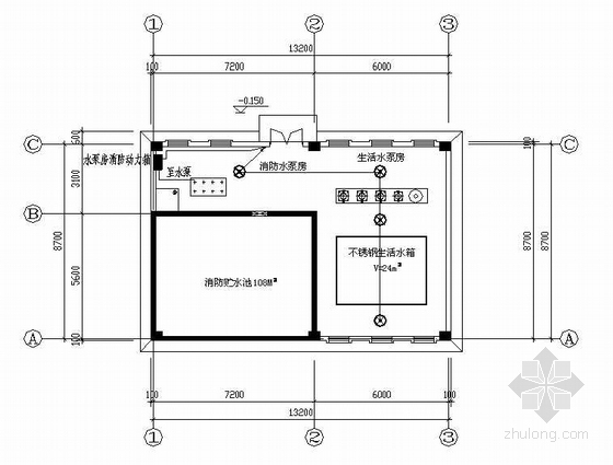 公路匝道图纸资料下载-某匝道收费站水泵房强电图纸