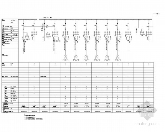 [北京]大型办公楼数据中心强电系统施工图纸365张-10kV接线图（一） 
