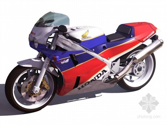 本田摩托车3d模型资料下载-摩托车
