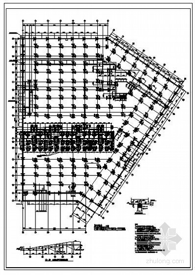 小型地下车库cad资料下载-某小型框架地下车库结构设计图