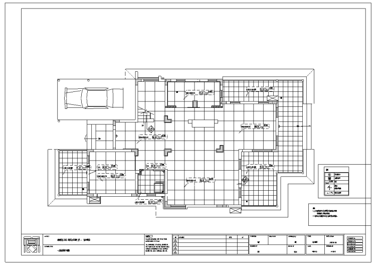 广东南加州现代风格样板房室内设计施工图-一层地材图