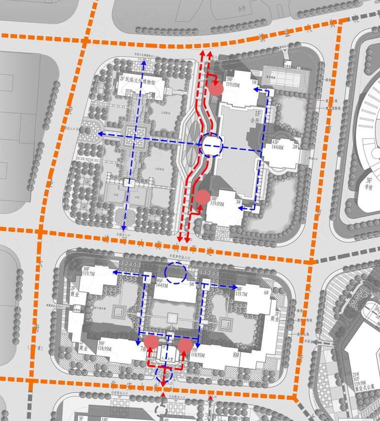 [天津]南市居住区建筑方案文本设计（PDF+CAD）-道路交通系统分析