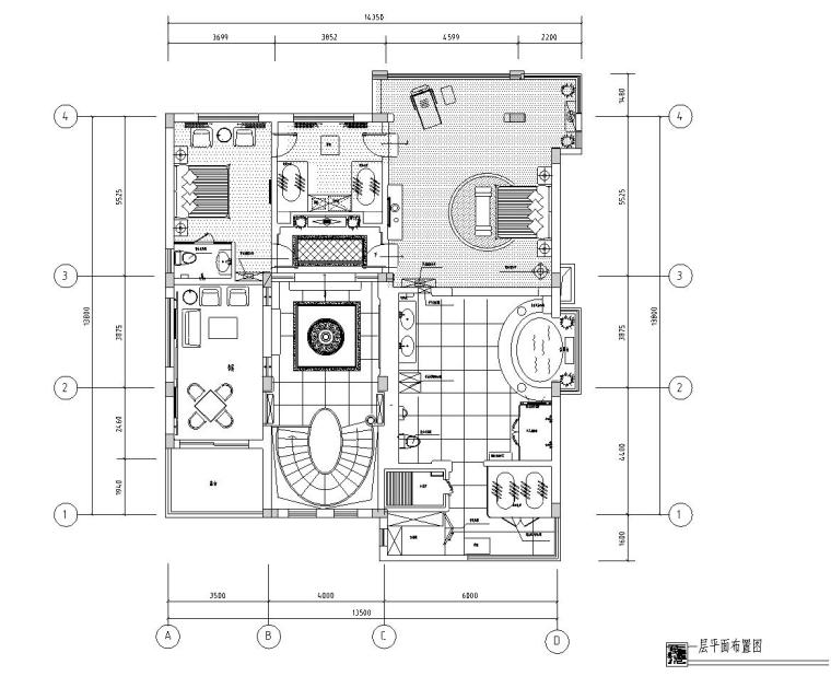 室内书房施工图资料下载-金鸟半岛纯中式风格室内施工图设计（CAD+实景图）