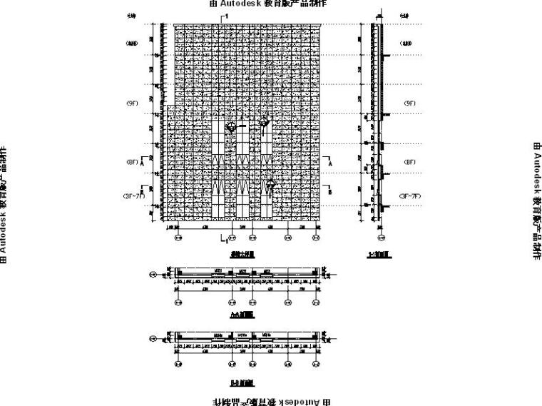 [浙江]高层市级多功能气象局建筑幕墙施工图-高层市级多功能气象局建筑