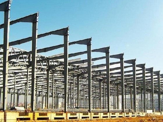 车间钢结构桁架cad图纸资料下载-[安徽]钢结构车间工程监理规划（流程图丰富 136页）