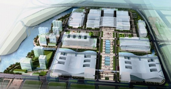 [宁波]高品质景观展览中心规划设计方案-鸟瞰图 