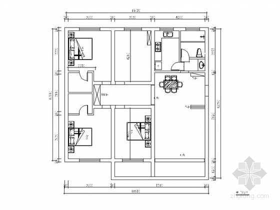 室内装修图片效果图资料下载-现代三居室公寓室内装修图（含效果图）