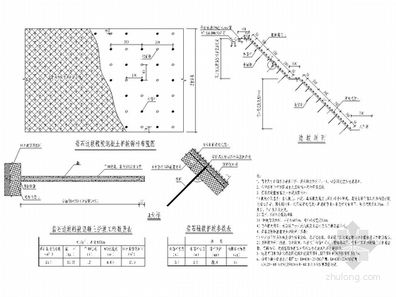 2013年双向两车道市政道路及配套工程施工图（含电力电照交通排水）-植被混凝土护坡大样图