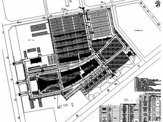市场规划建筑方案资料下载-[哈尔滨]某汽车交易市场规划方案图