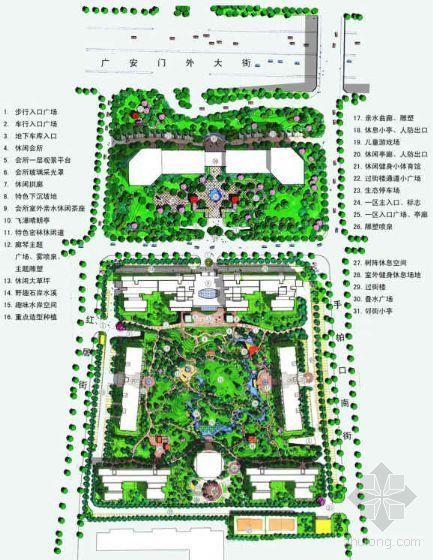 服务区园林设计方案资料下载-[北京]某居住区景观园林设计方案