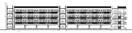 组合教学楼建筑施工图资料下载-某四层教学楼建筑施工图