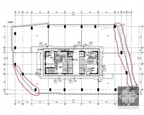 [上海]19层商业办公综合楼强弱电施工图200张-九-屋顶层平面图（干线）