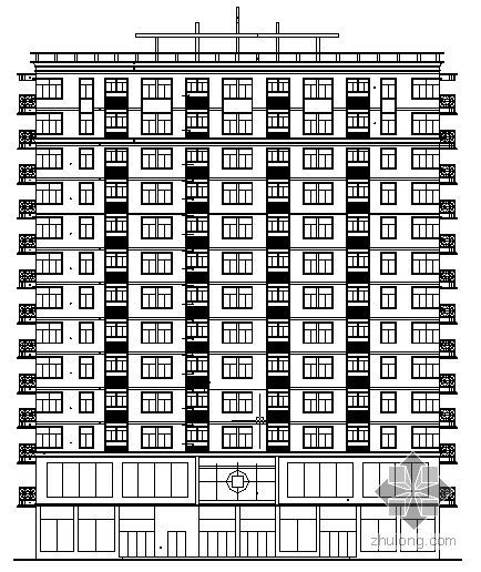 9层商业住宅建筑施工图资料下载-某十层商业用楼建筑施工图