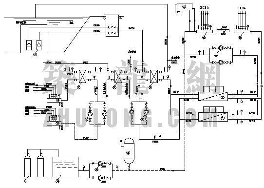 地源热泵空调机房毕业设计资料下载-水源热泵空调机房设计图