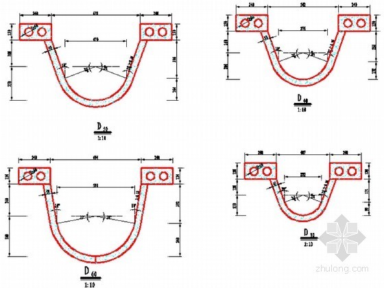 u型渠道水利计算资料下载-渠道U型槽节点详图