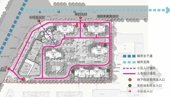 [安徽]简欧式风格住宅区规划及单体设计方案文本-住宅区分析图
