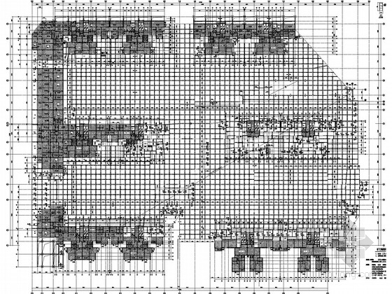 [长沙]安置小区大型地下室结构施工图-地下室顶板模板配筋图 