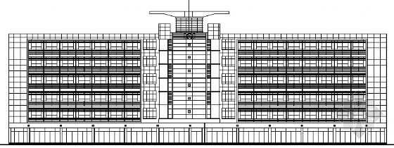 对称框架结构办公楼建筑图资料下载-某六层海关综合楼建筑施工图