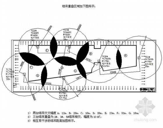 群塔安拆方案资料下载-钢框架结构商业中心工程群塔作业防碰撞安全专项施工方案