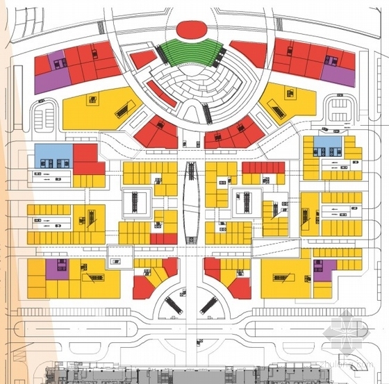 [江苏]商业区规划及单体设计方案文本（美国知名建筑设计事务所）-商业区分析图