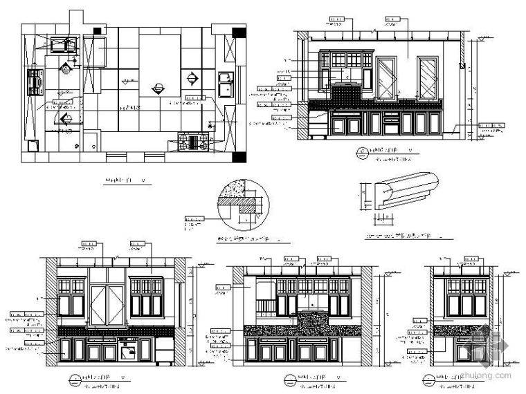 中西结合厨房CAD资料下载-中西厨房立面图