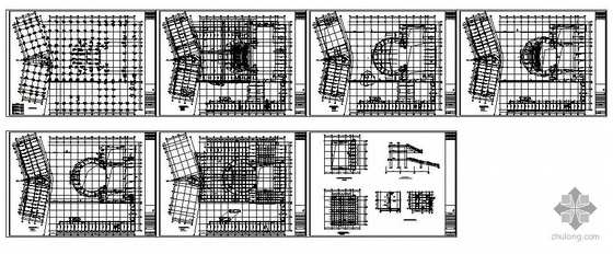 文化宫施工组织设计资料下载-濮阳某文化宫初步设计结构图
