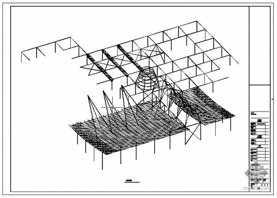 钢结构餐厅施工图资料下载-某活动中心钢结构施工图