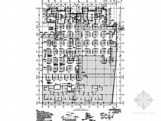 地下车库结构CAD图资料下载-组合楼盖地下车库结构施工图