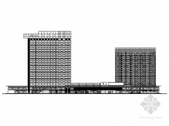 拉米亚市政供水办大楼资料下载-[上海]南汇某二十四层市政服务大楼建筑方案图