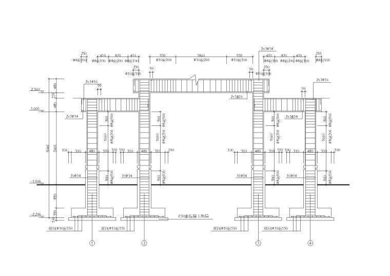 状元牌坊施工CAD图资料下载-黄公祠牌坊建筑结构施工图