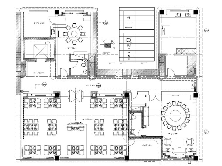 [苏州]新中式风格多层酒楼内部施工图-1、二层平面图-图纸空间