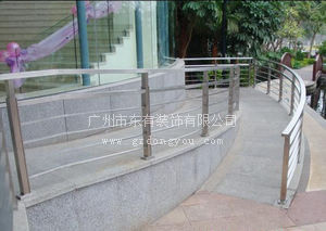 不锈钢栏杆扶手做法详图资料下载-经济耐用 酒店弯弧不锈钢栏杆B_64