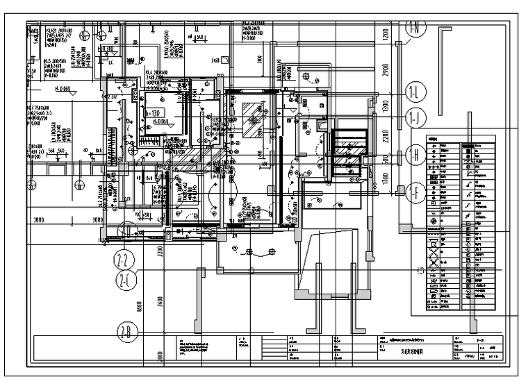 深圳航天晴山月A1户型室内设计施工图-天花开关布置图