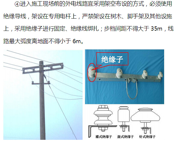 城市规划项目安全文明标准化施工策划书（图文并茂）-架空线路效果图