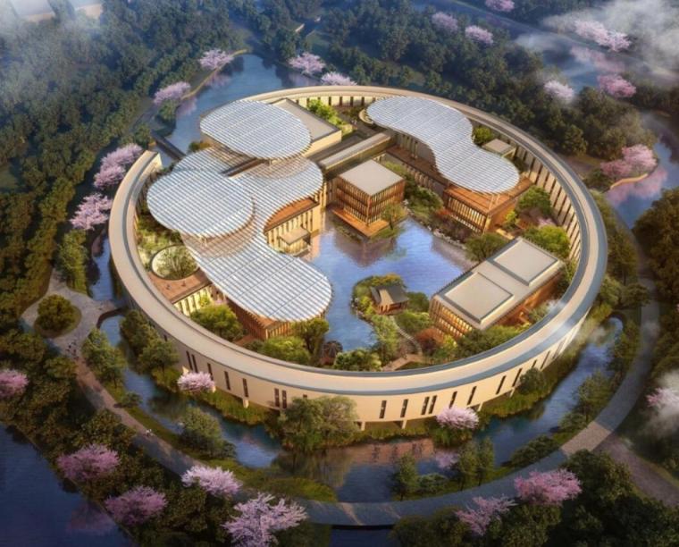 杭州大运河杭州段资料下载-[浙江]马云杭州未来科技城湖畔大学模型设计（2018年）