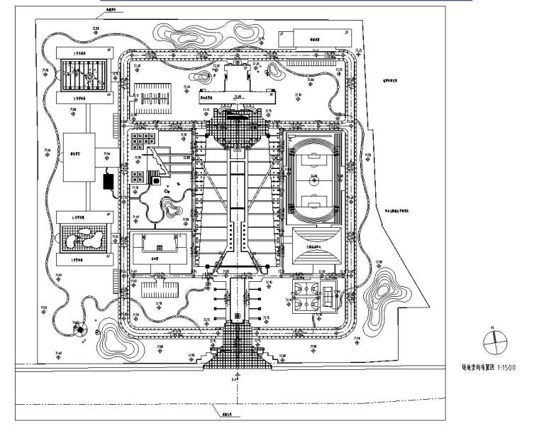 [河北]河北省某党校全套景观设计施工图CAD（31个文件）-竖向平面图